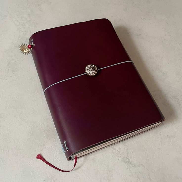 A) Leather Journal Burgundy